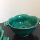 Pair of enamelled ceramic Vallauris cups