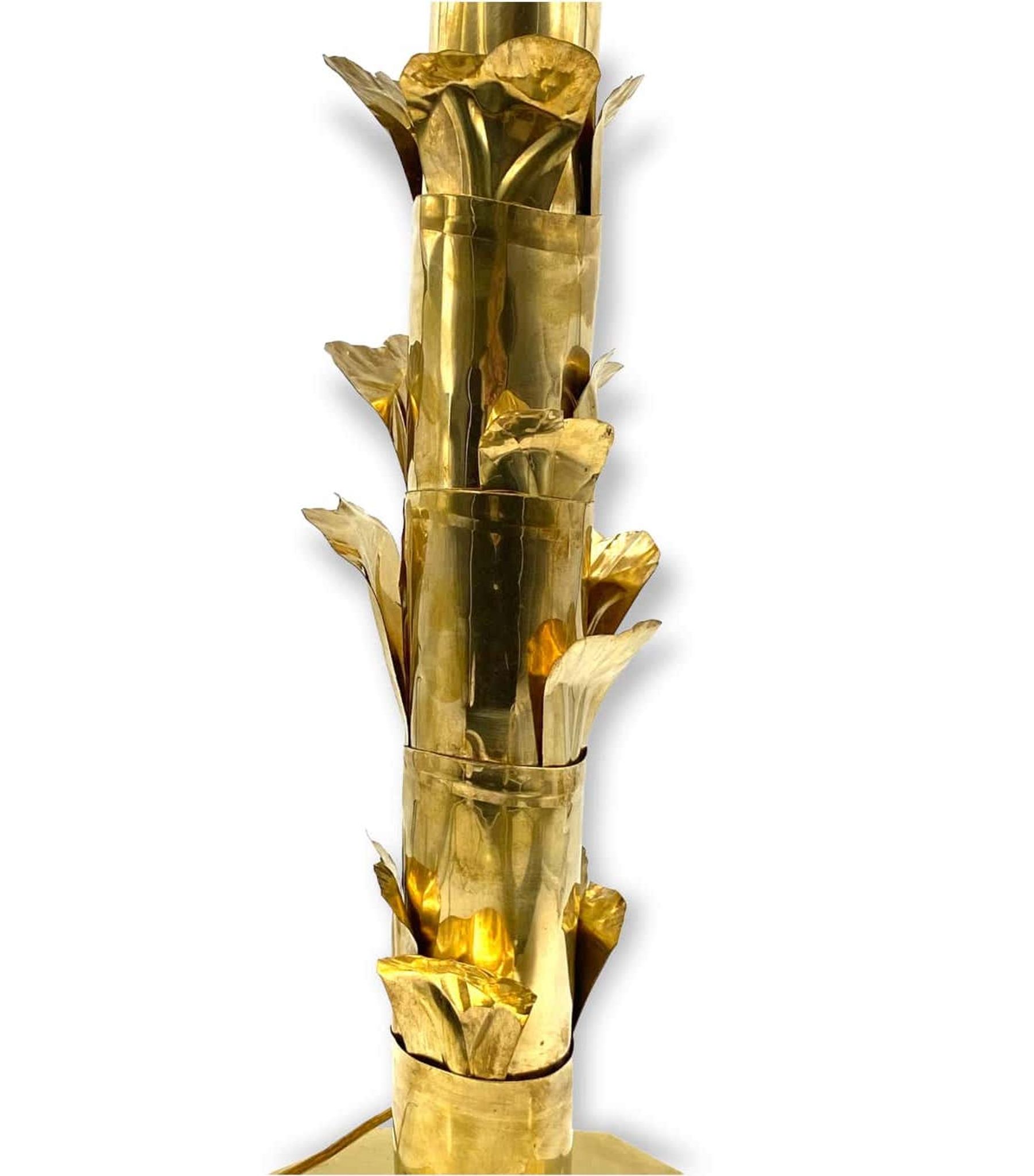 Palm tree brass floor/table lamp, Bottega Gadda Italy, 1960