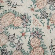 Coral red farmhouse floral rug 206x112cm