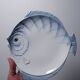Vintage fish service in Czechoslovak porcelain, 6 plates and one dish.