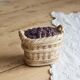 Vintage barbotine sugar bowl / sweet jar blackberry basket