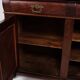 Low antique sideboard - hand polished mahogany - fixed shelves - 1880s