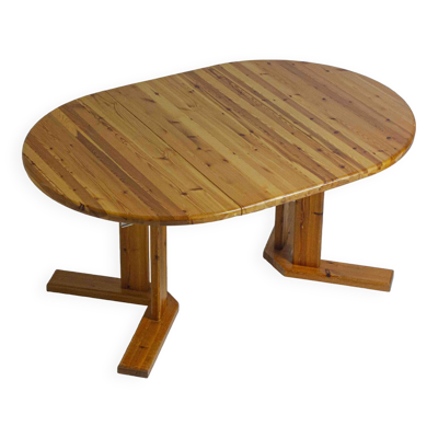 Table à manger extensible en pin par Rainer Daumiller, années 1970