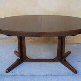 Oval dining table extendable by Baumann