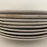 Lot of 9 colorful flat plates Orchies North