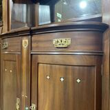 Art Nouveau mahogany buffet with clock in the style of G. Serrurier Bovy.