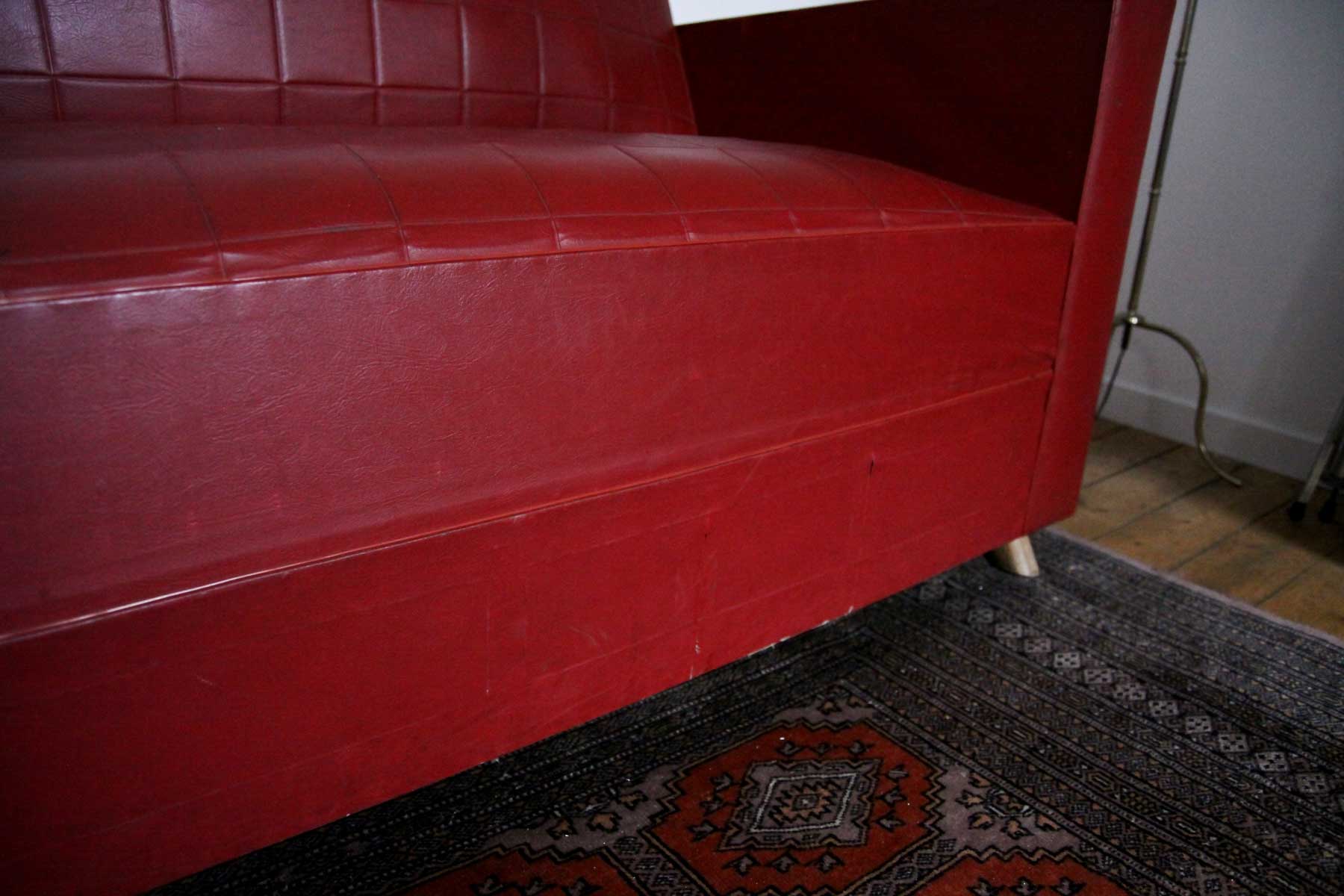 Red vintage sofa bed
