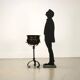 Antique three-legged wrought iron planter with basin, Italy, 20th century