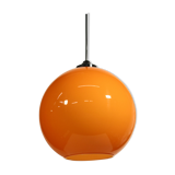 Vintage opaline orange pendant lamp Space Age