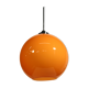 Vintage opaline orange pendant lamp Space Age
