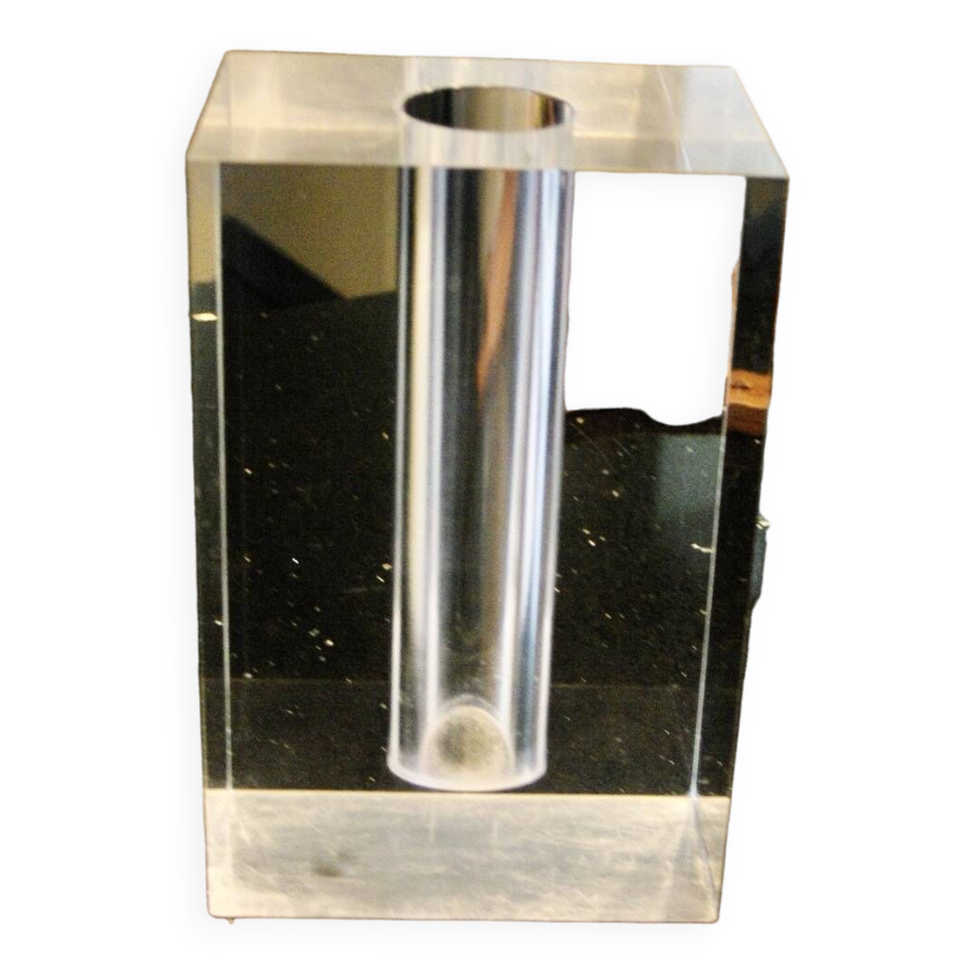 VINTAGE TRANSPARENT ALTUGLASS VASE FOR GUZZINI 1970