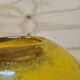 Vase en verre soufflé à la bouche jaune Ioan Nemtoi