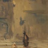 Old painting French school 19th century