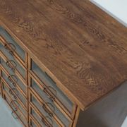 Vintage Dutch oak haberdashery shop cabinet, 1930s