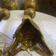 Pair of candlesticks in bronze and brass