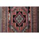 1970s Vintage Turkish Handmade Wool & Cotton Pink Runner Rug 101x318