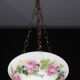 Vintage Glass Chandelier with Floral Decorations, Gallè Style, 1960