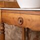 Marble and wood washbasin furniture in Louis-Philippe style.