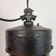 Large Industrial Factory Black Pendant Lamp with Cast Iron Top, 1950s