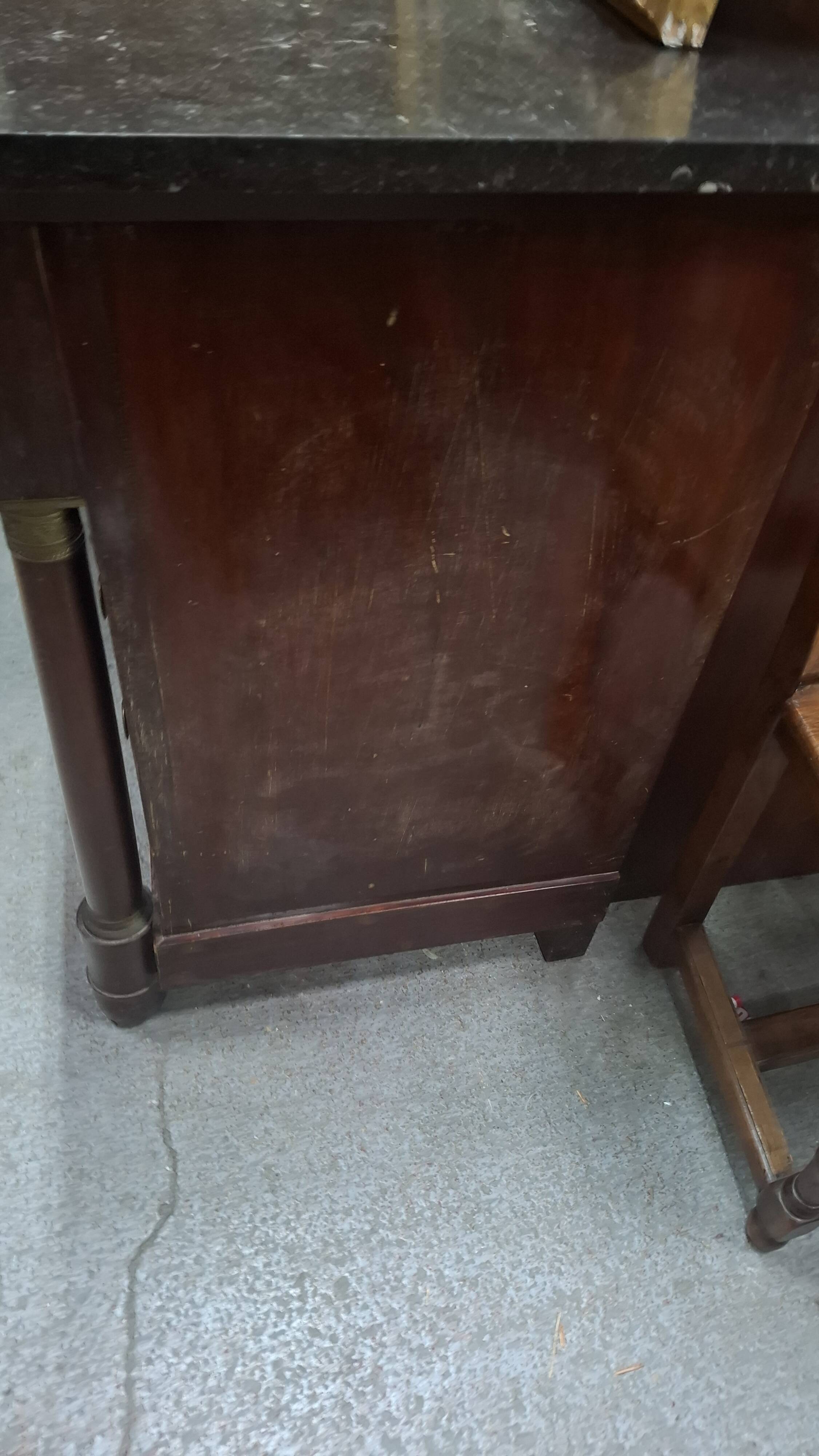 Empire mahogany chest of drawers