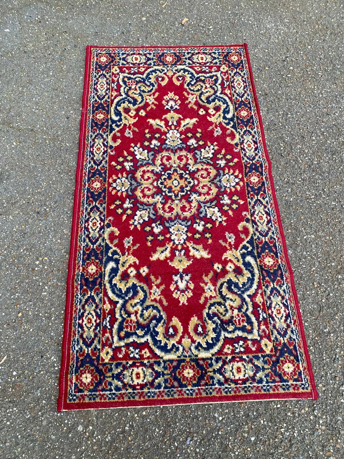 Sumack burgundy Persian rug 62x125cm