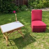 Fauteuil boudoir en velours