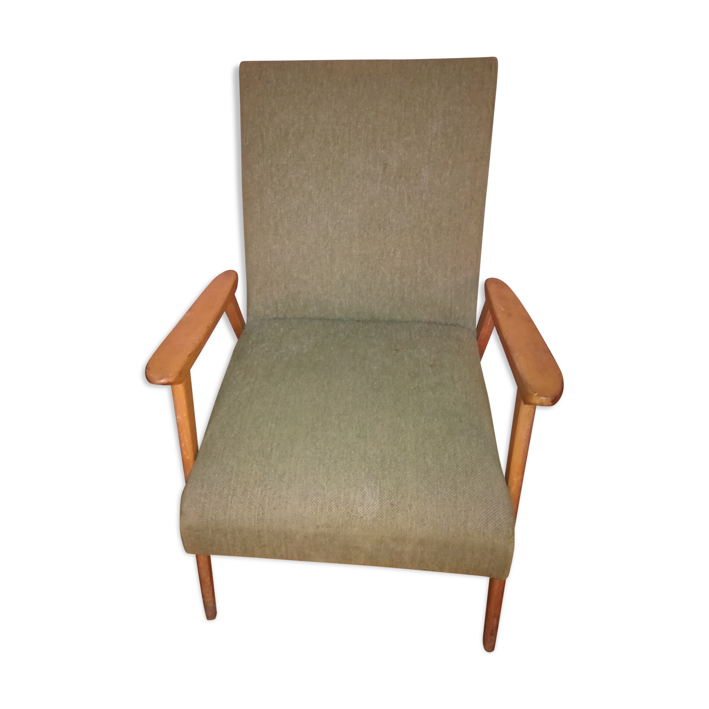 Armchair 50's scandinavian khaki