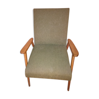 Armchair 50's scandinavian khaki