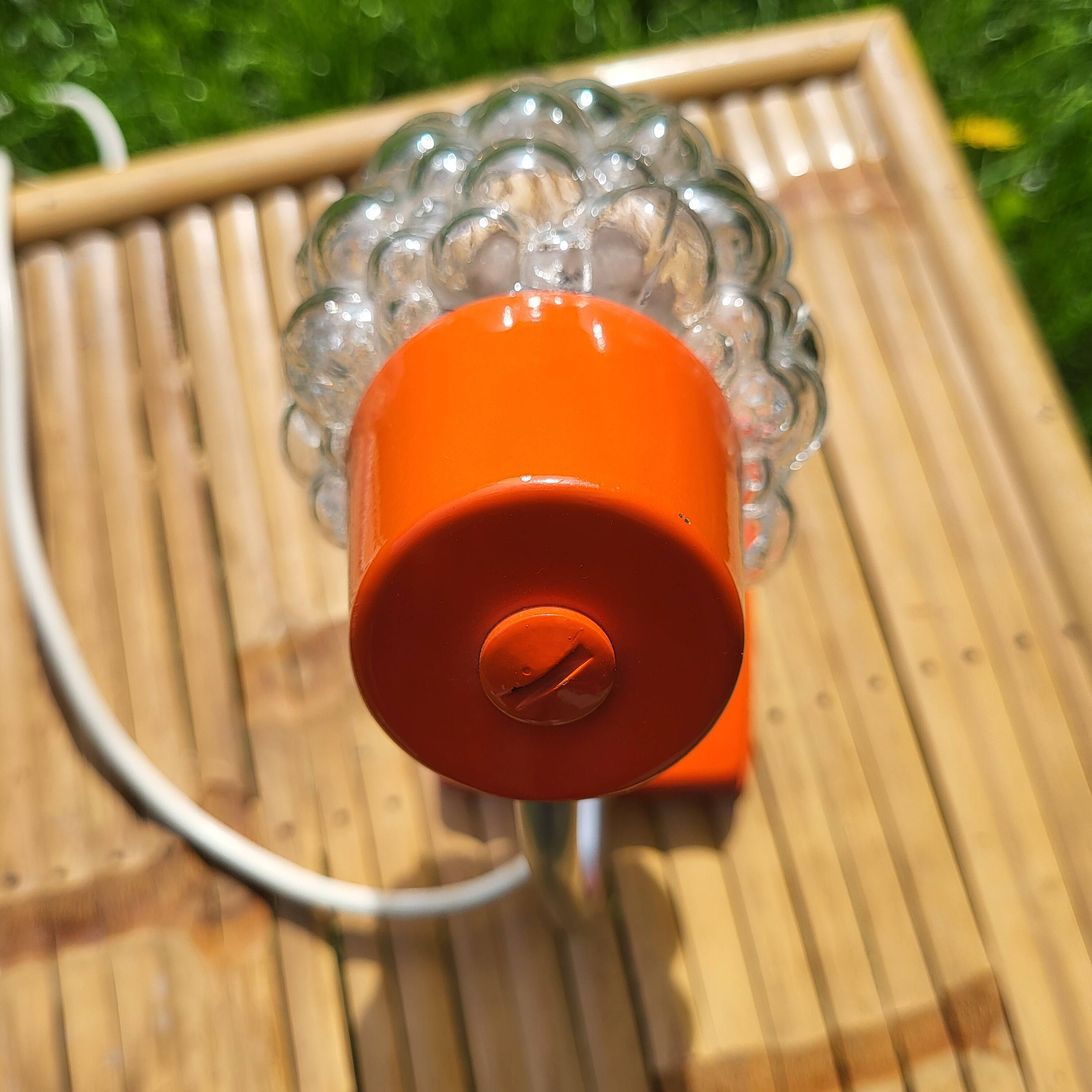 Orange pop bedside lamp 1970