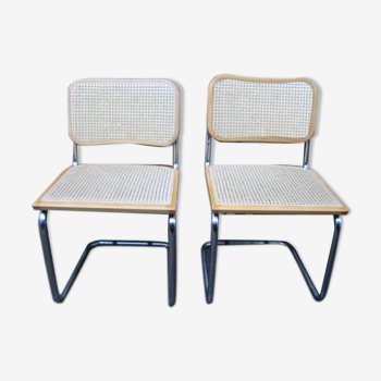 Pair of chairs Cesca B32 Marcel Breuer