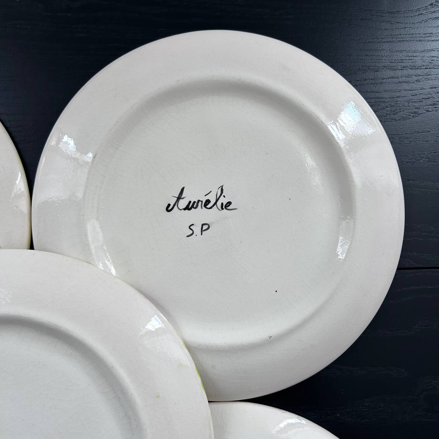 Service de 5 assiettes décor coccinelles