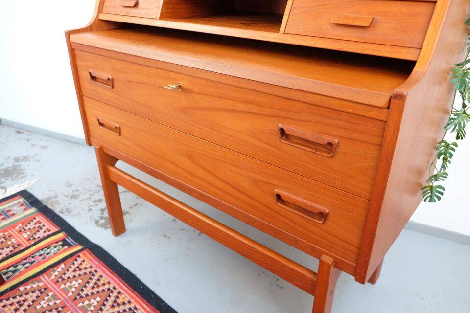 Iversen teak secretary, Danish style from the 1960s-70s.