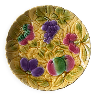 Vintage Sarreguemines slipware plate