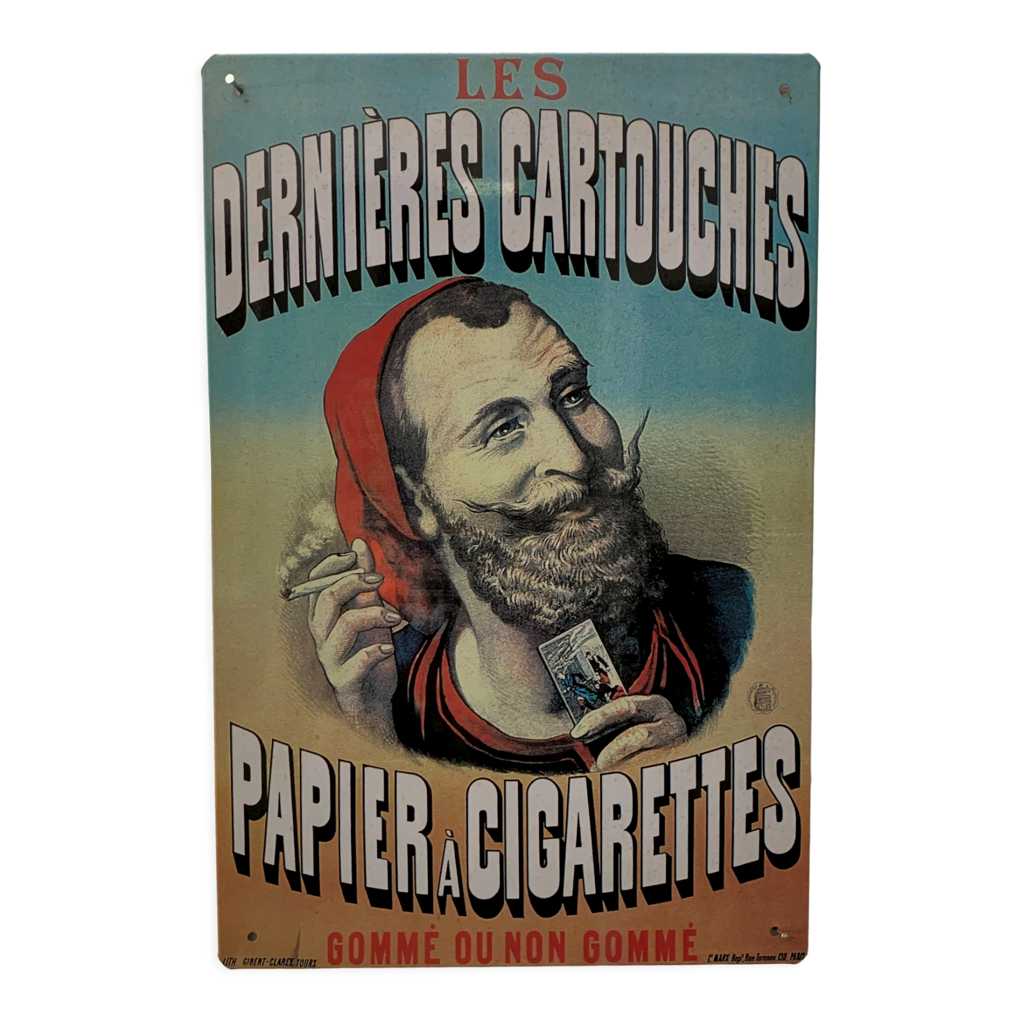 Metal advertising plate