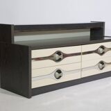 Modernist space age drawer sideboard chest of drawers cabinet 70s
