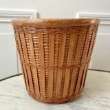 Rattan and wicker pot cover 70s