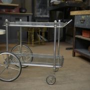 metal drinks trolley, France, 1960
