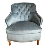 Fauteuil chauffeuse capitonnée