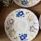 English flower porcelain tea service 6 people