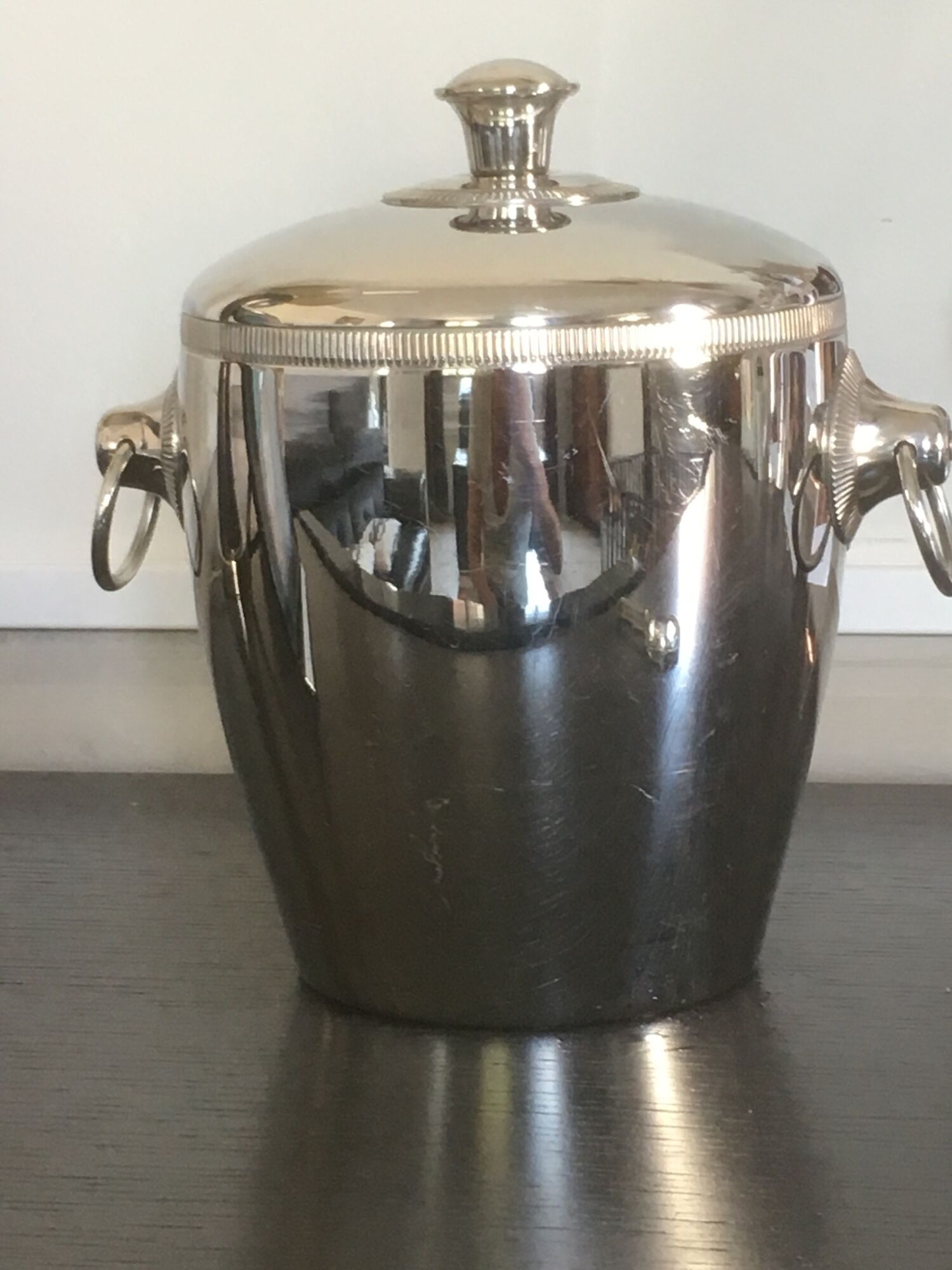 Seau à glaçon inox vintage made in France
