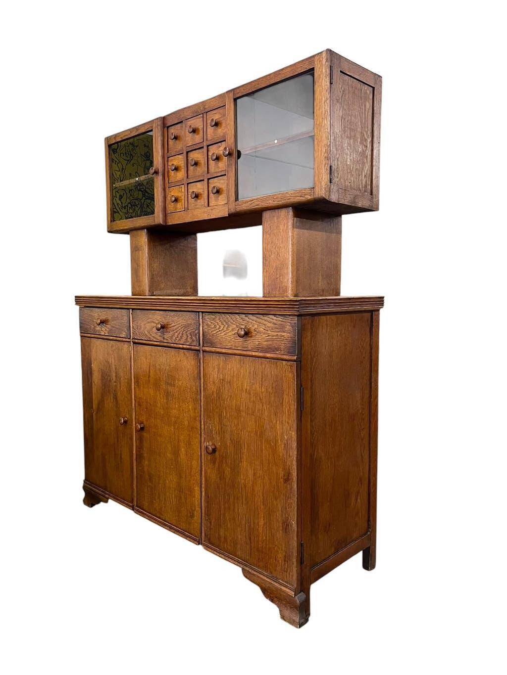 Vitrine/commode/meuble de cuisine vintage en bois