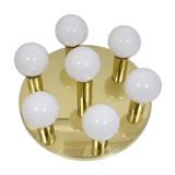 Brass ceiling of Selken, 7-light sputnik, vintage,1970