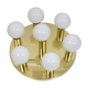 Brass ceiling of Selken, 7-light sputnik, vintage,1970