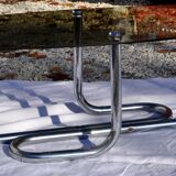 Table 70s glass/chrome