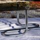Table 70's verre chrome