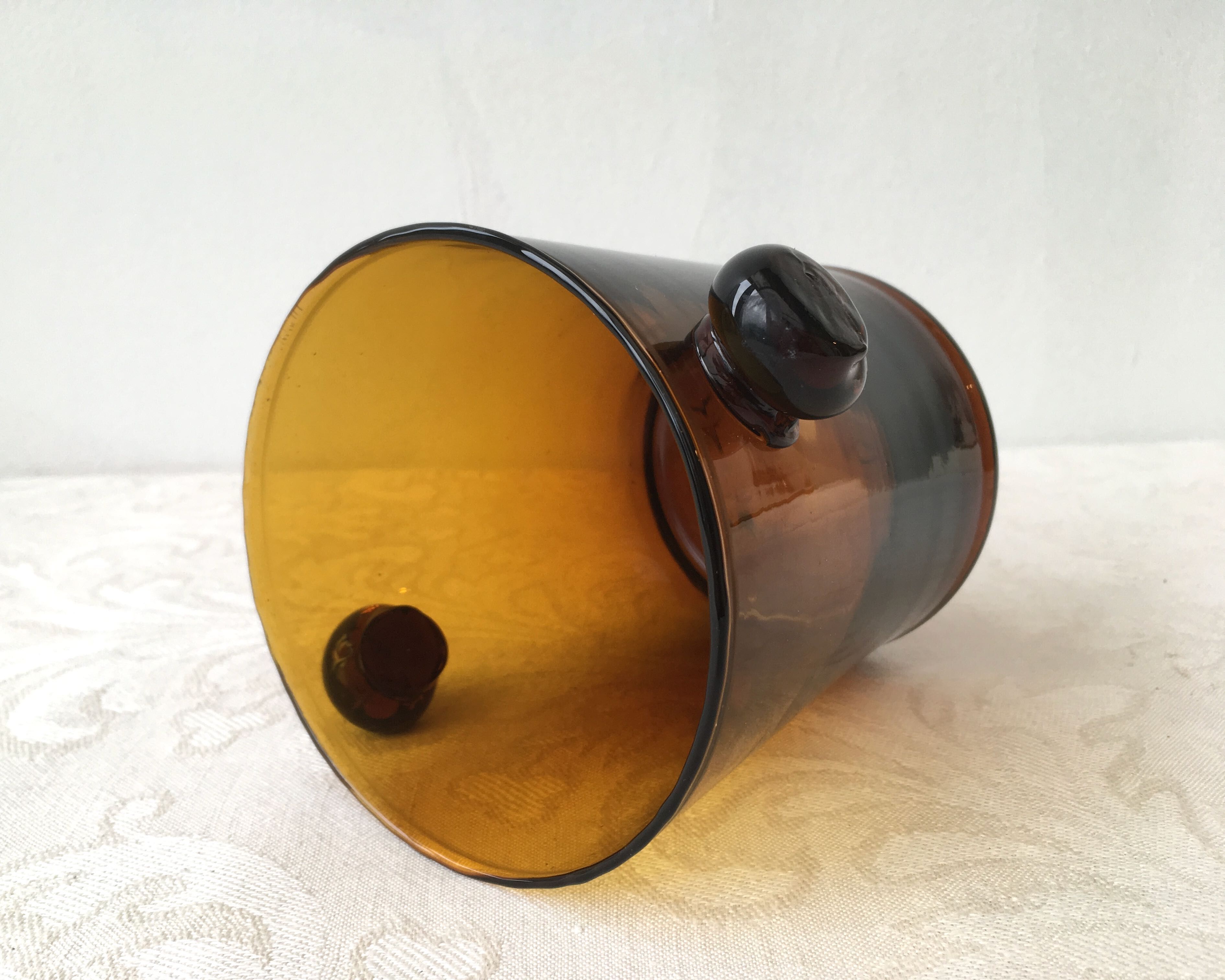 Blown glass ice bucket