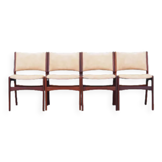 Lot de 4 chaises par Henning Kjaernulf 1970