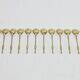 Hénin et Cie – 12 teaspoons with Russian-style silver-gilt handles