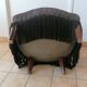 Striped black velvet armchair creation Paris