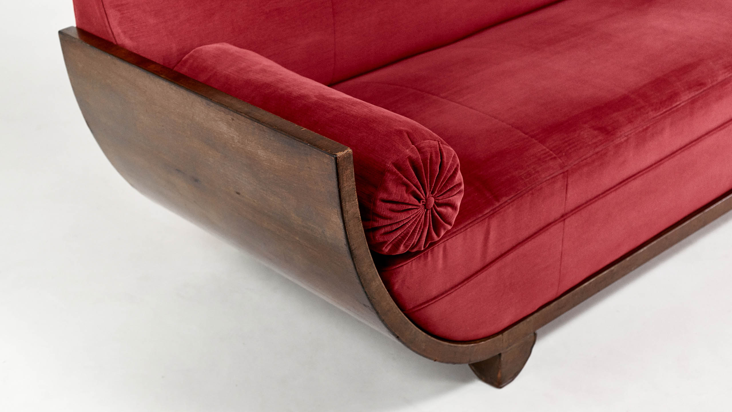 Gondole Art Deco period bench, France 1930